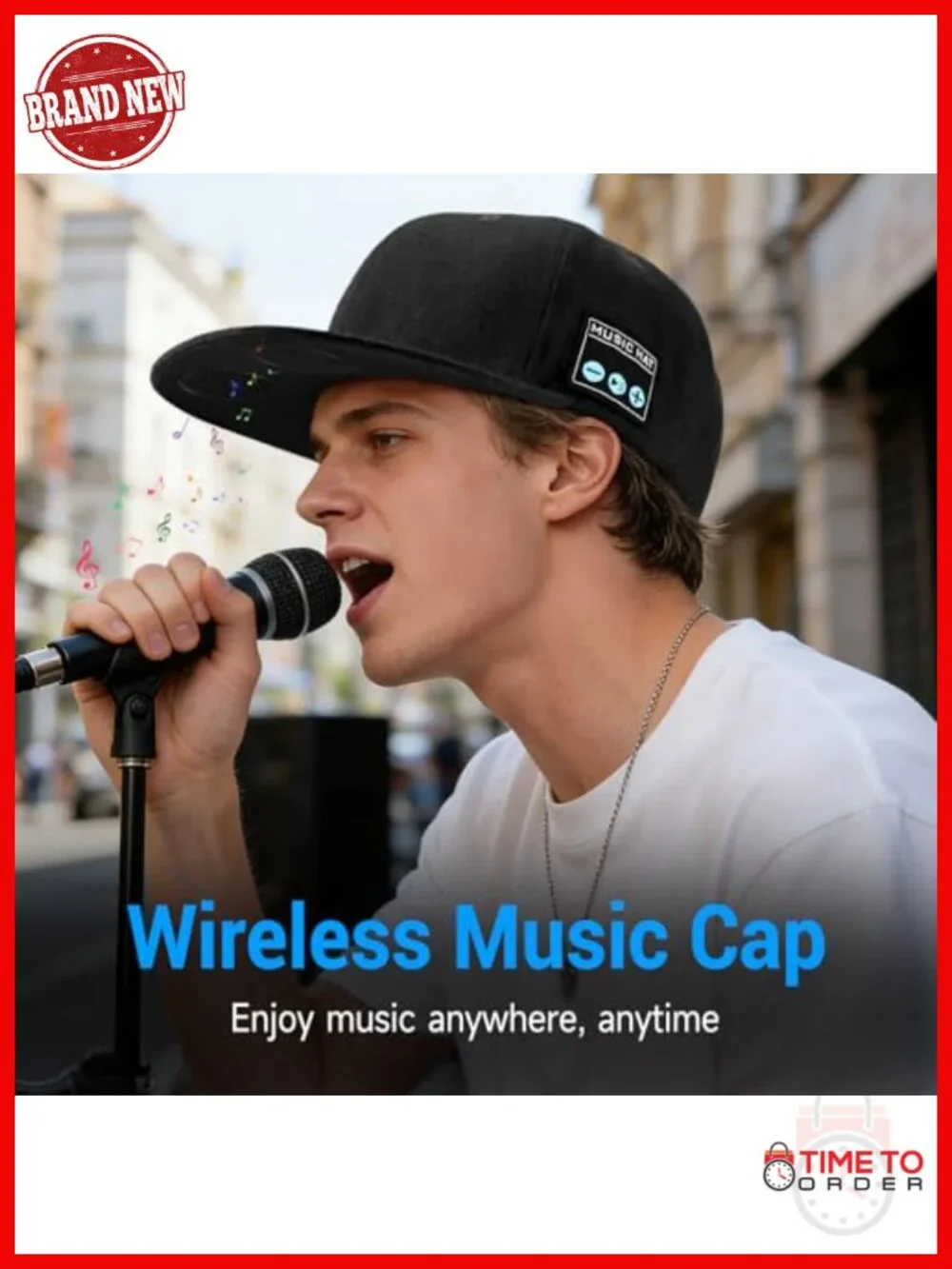 Bluetooth Speaker Hat V5.4 Hands-Free Calling Running Cycling Camping Baseball